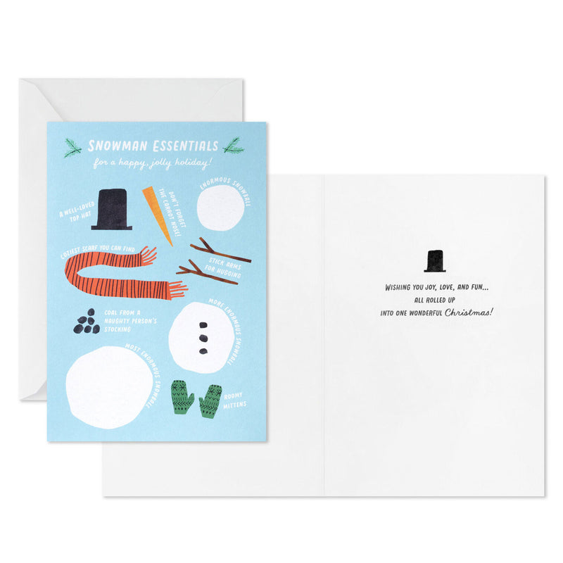 Snowman Essentials Boxed Christmas Cards, Pack of 16