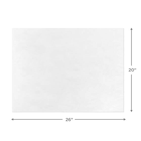 Solid White Tissue Paper, 6 sheets