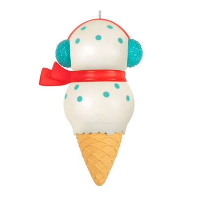 Son Snowman Ice Cream Cone 2024 Ornament