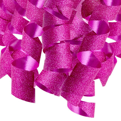 6.5" Sparkling Pink Curly Ribbon Gift Bow