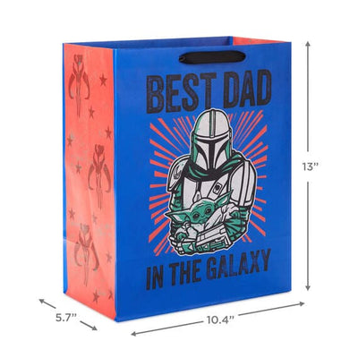 Star Wars: The Mandalorian™ Best Dad in the Galaxy Large Father's Day Gift Bag 13"