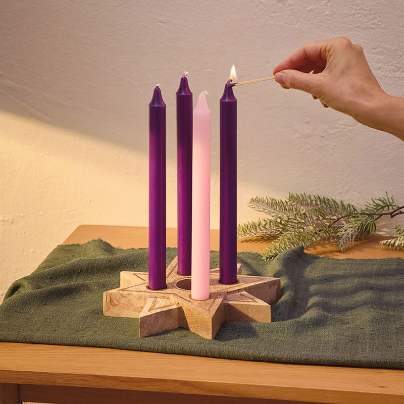 Star-Shaped Advent Wreath Candle Holder