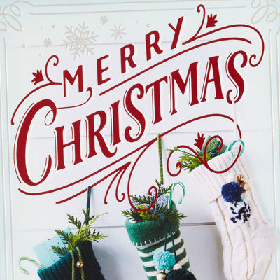 Stockings Hung With Care Boxed Christmas Cards, Pack of 16