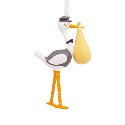 Hello Sweet Babe Stork Pregnancy Hallmark Ornament