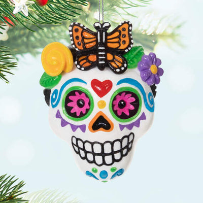 Mini Sweet Sugar Skull Ornament, 1.37"