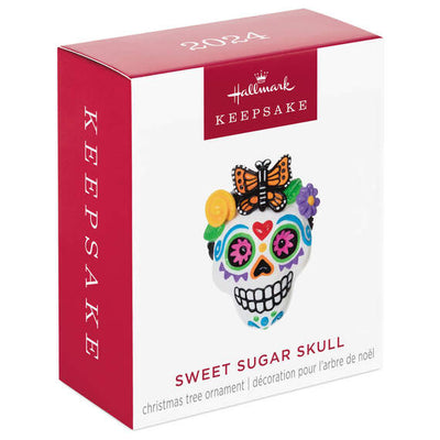 Mini Sweet Sugar Skull Ornament, 1.37"