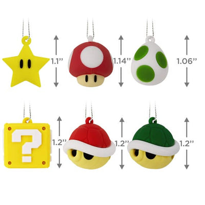 Mini Nintendo Super Mario™ Shatterproof Ornaments, Set of 6