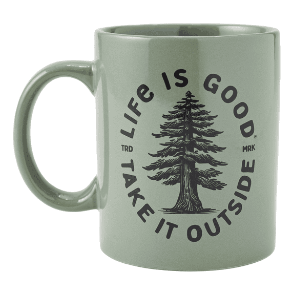 Take it Easy Woodcut Pine Jake's Mug