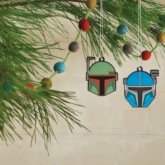 Mini Star Wars: The Mandalorian™ Tree Topper and Ornaments, Set of 5