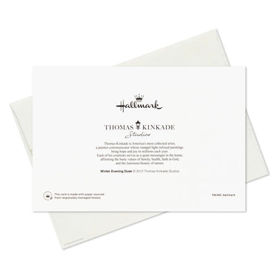 Thomas Kinkade Winter Evening Boxed Christmas Cards, Pack of 16