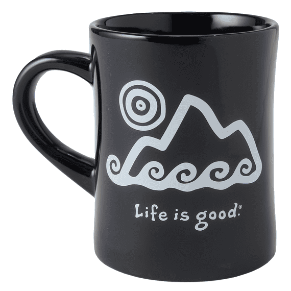 Wave Diner Mug - Black