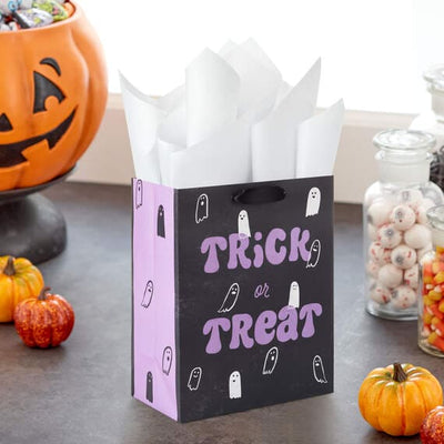 Trick or Treat Ghosts Medium Halloween Gift Bag 9.6"