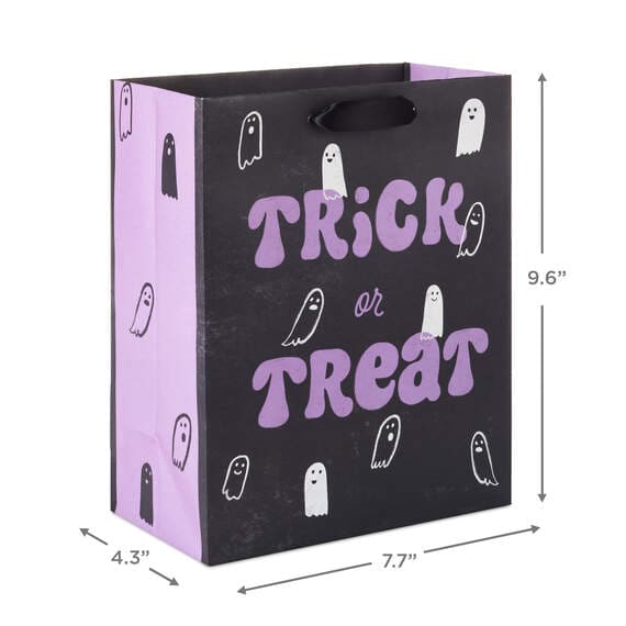 Trick or Treat Ghosts Medium Halloween Gift Bag 9.6"