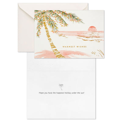 Tropical Sunset Boxed Christmas Cards, Pack of 16