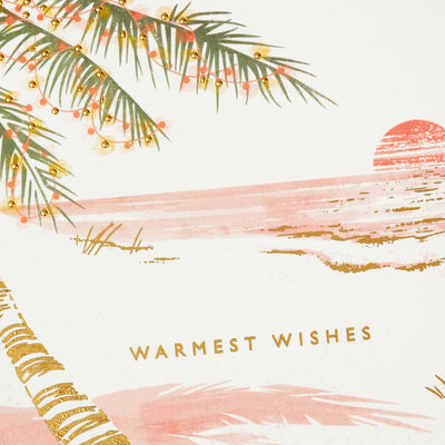 Tropical Sunset Boxed Christmas Cards, Pack of 16