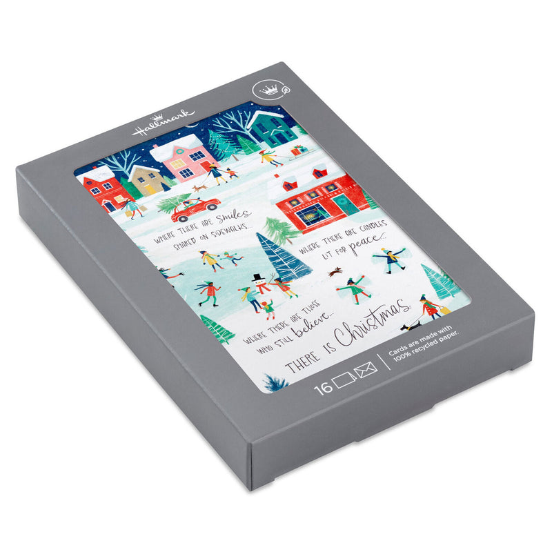 Smiles on Sidewalks and Candles in Windows Boxed Christmas Cards, Pack of 16