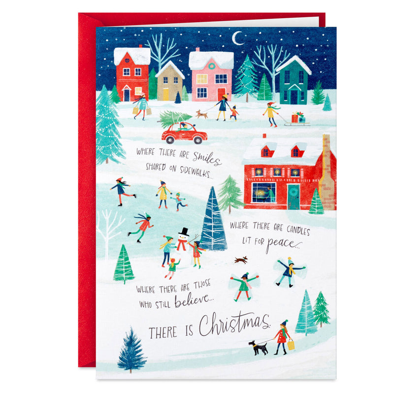 Smiles on Sidewalks and Candles in Windows Boxed Christmas Cards, Pack of 16