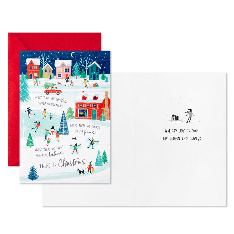 Smiles on Sidewalks and Candles in Windows Boxed Christmas Cards, Pack of 16