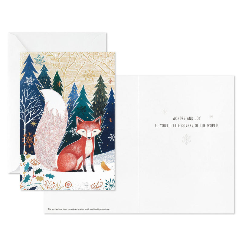 UNICEF Fox in Forest Boxed Holiday Cards, Pack of 12