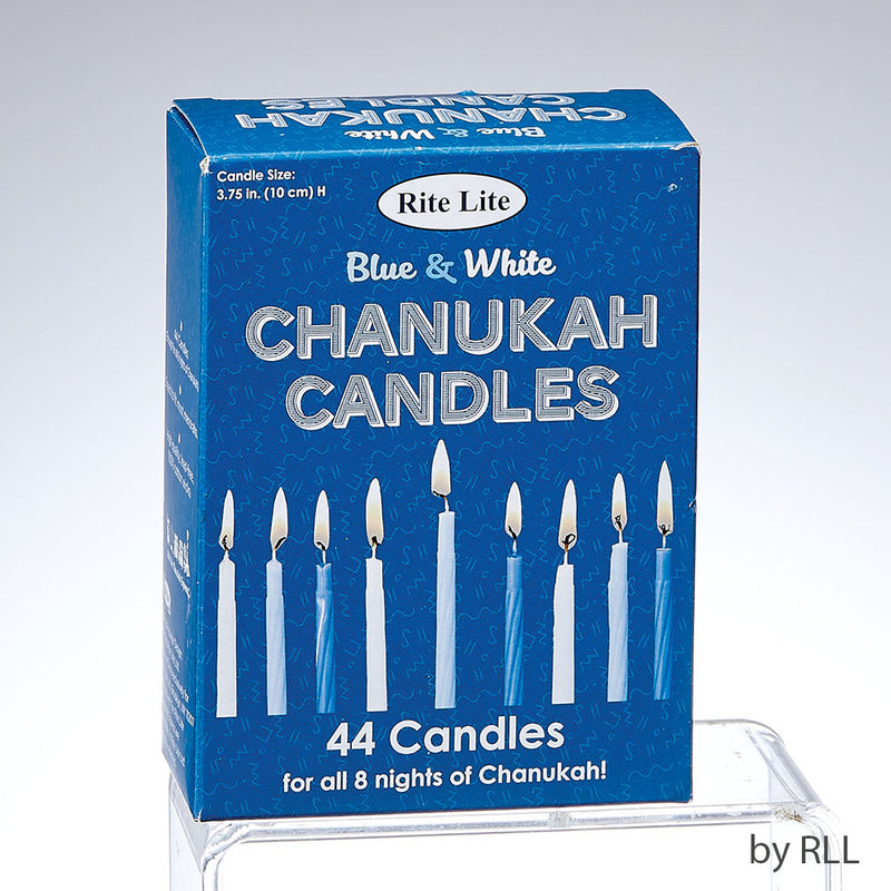 Chanukah Candles, Blue & White (44 Count)