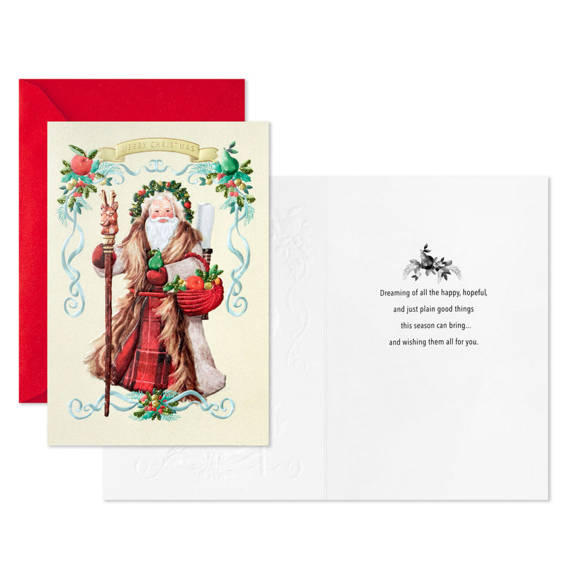 Victorian Father Christmas Boxed Christmas Cards, Pack of 16