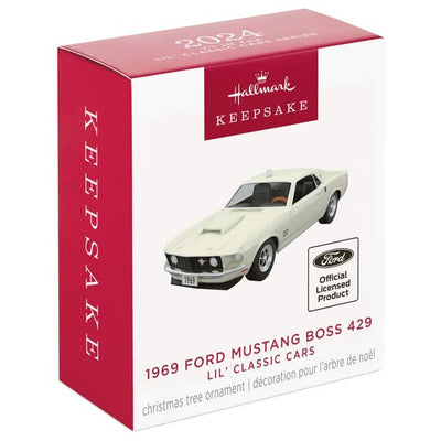 Mini Lil' Classic Cars 1969 Ford Mustang Boss 429 2024 Metal Ornament, 0.7"