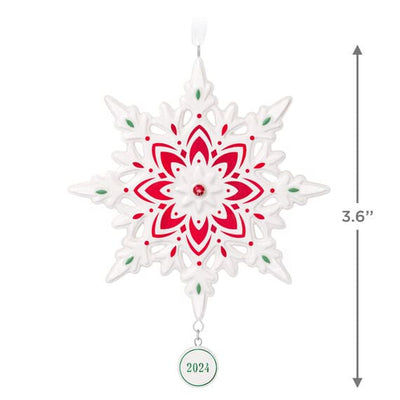 Snowflake 2024 Porcelain Ornament