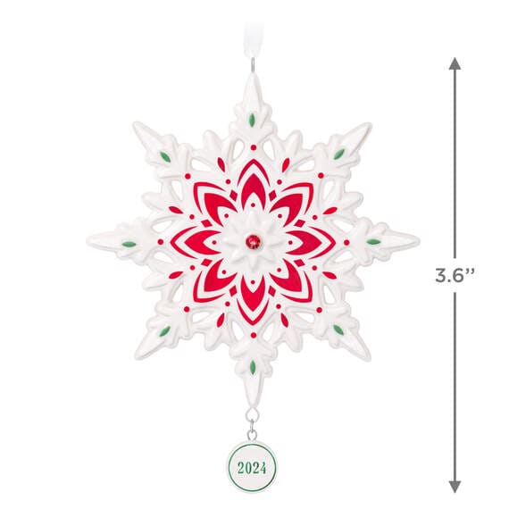 Snowflake 2024 Porcelain Ornament