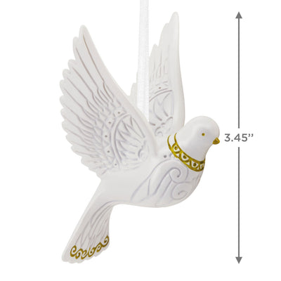 White and Gold Dove Hallmark Ornament