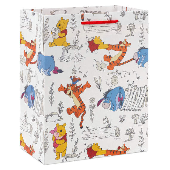 Disney Winnie the Pooh Friends Together Medium Gift Bag 9.6"