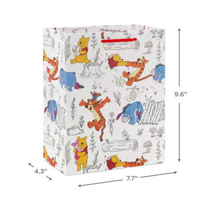 Disney Winnie the Pooh Friends Together Medium Gift Bag 9.6"