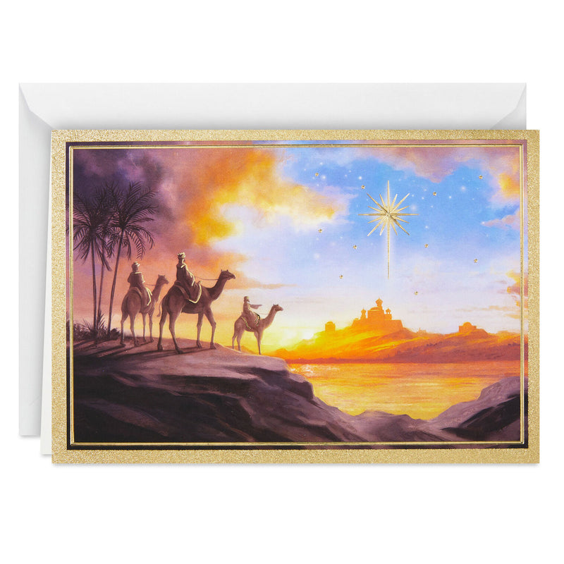 Wise Men Following the Star Boxed Christmas Cards, Pack of 40