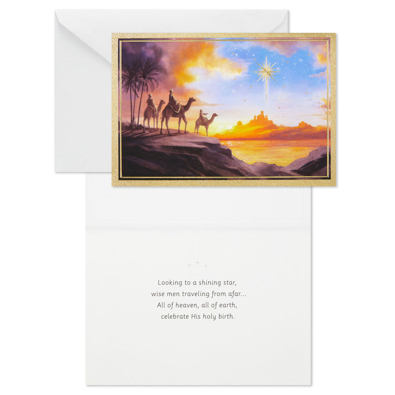 Wise Men Following the Star Boxed Christmas Cards, Pack of 40