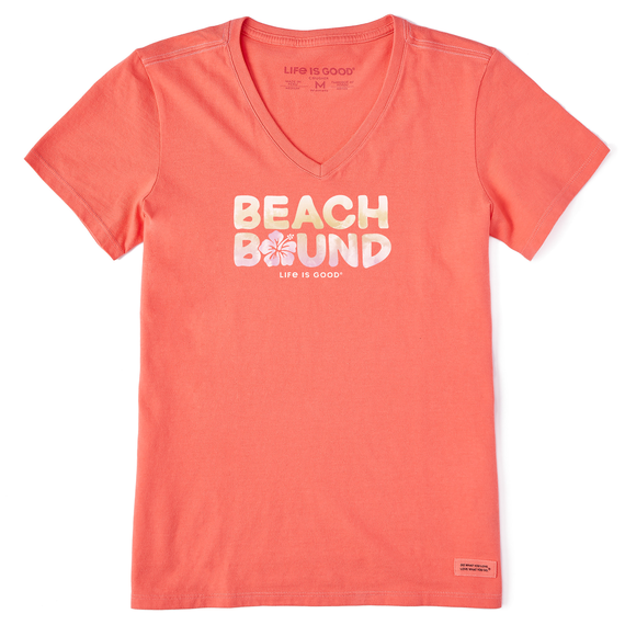 Beach Bound Hibiscus Short Sleeve Vee Women&