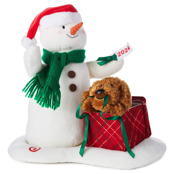 Wrapped in Joy Singing Snowman Plush With Motion, 10"