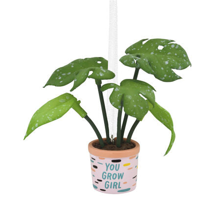 You Grow Girl Houseplant Hallmark Ornament