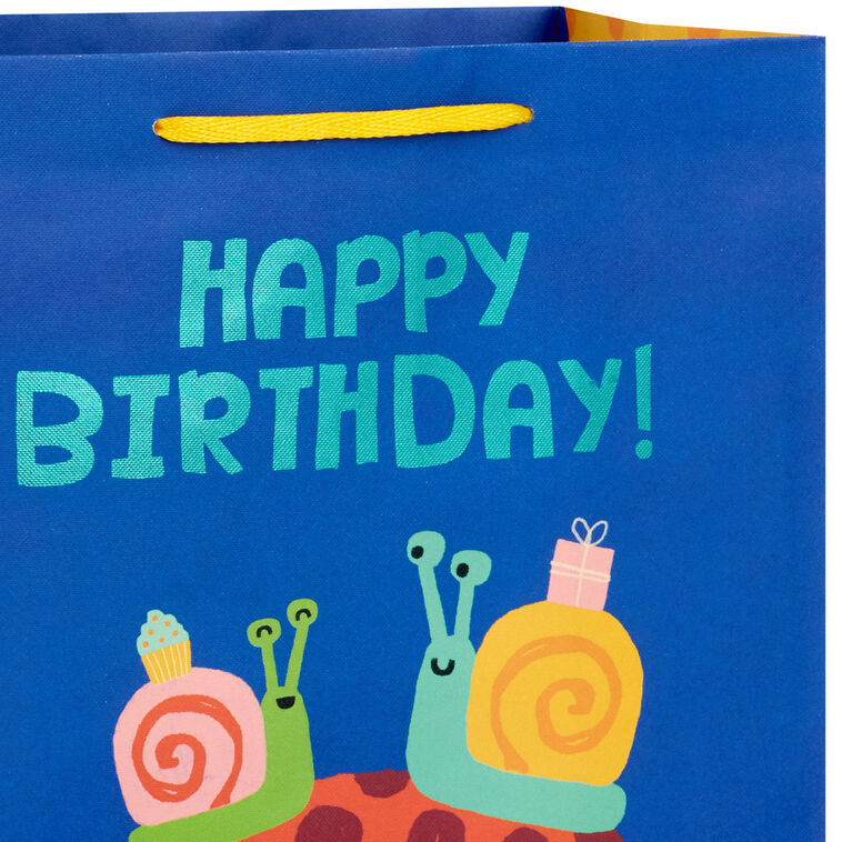 13" Happy Snails Large Birthday Gift Bag