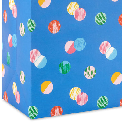 15.5" Playful Dots on Blue Extra-Large Gift Bag