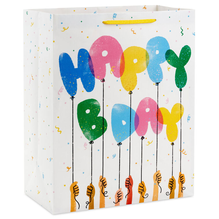 13" Playful Balloons Large Birthday Gift Bag