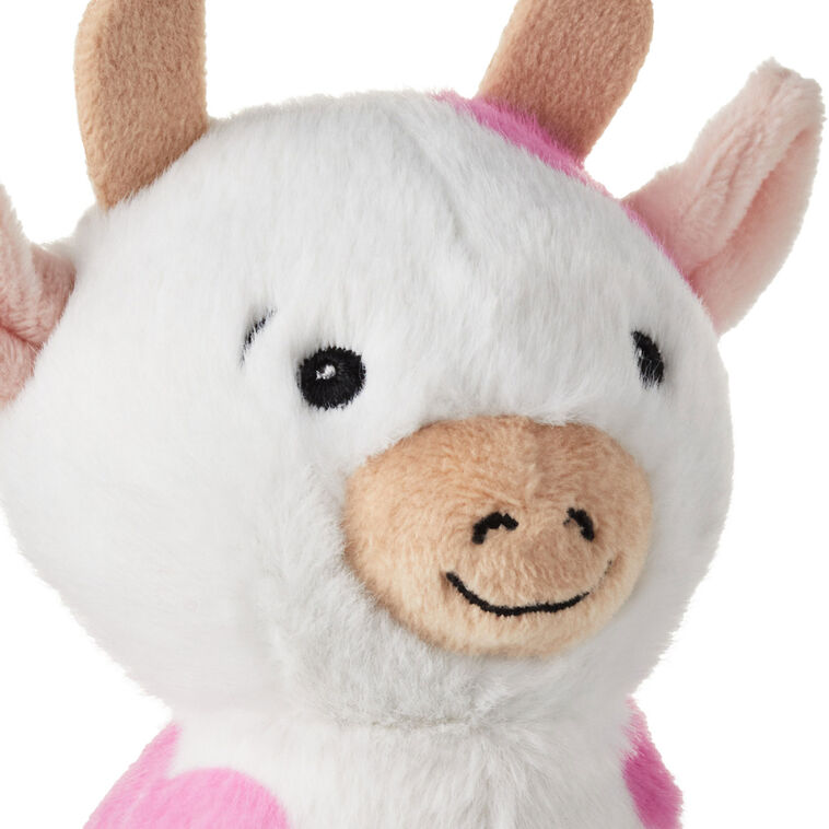 Strawberry Cow Zip-Along Plush Toy