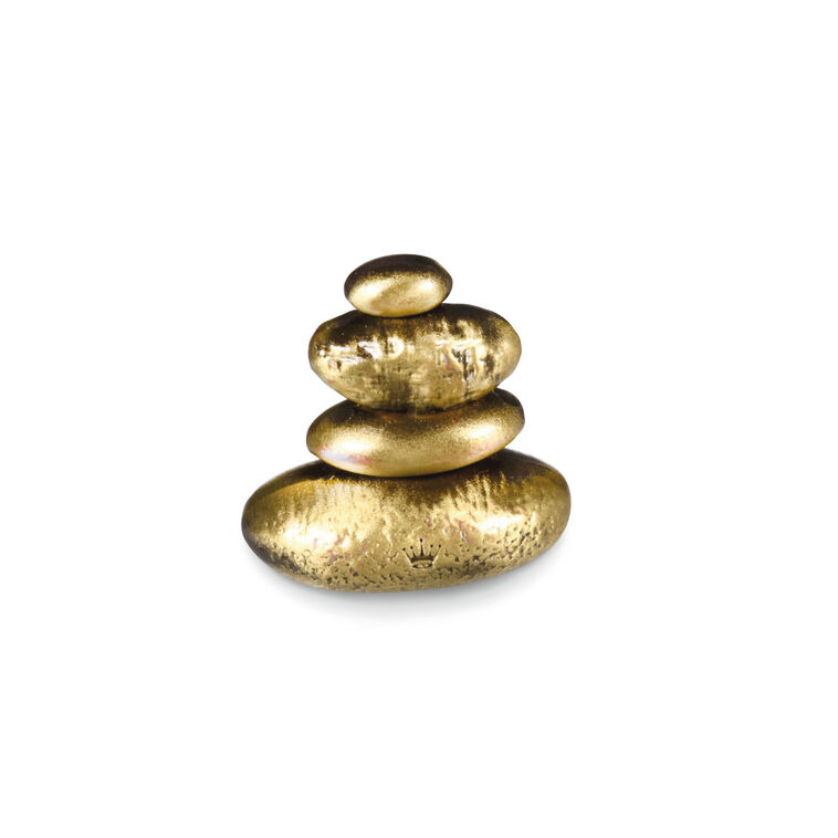 Remembered With Love Stacked Stones Metal Pocket Token