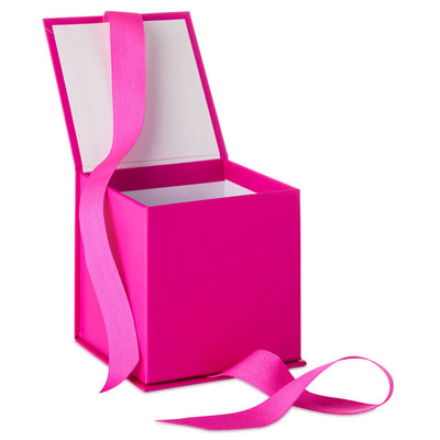 4.2" Solid Hot Pink Small Square Gift Box