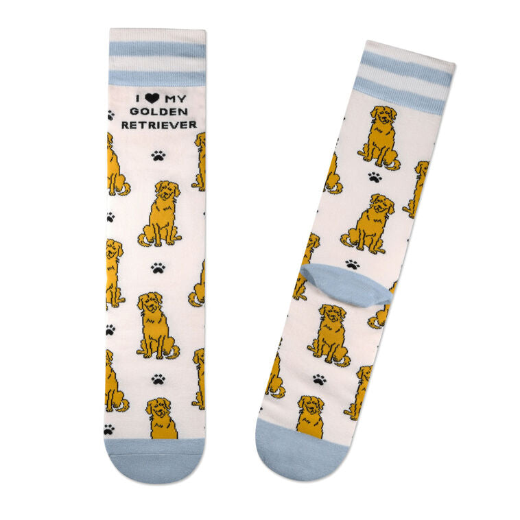 I Love My Golden Retriever Crew Socks