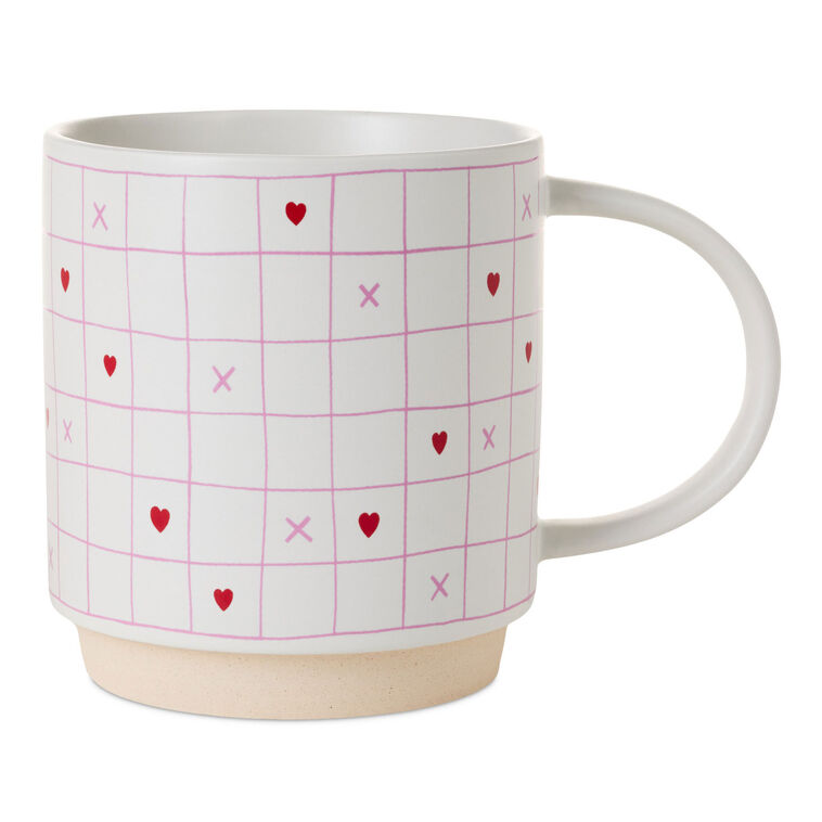 Love Grid Pattern Mug, 16 oz.