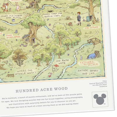 Disney Winnie the Pooh Hundred Acre Wood Map 1000-Piece Puzzle