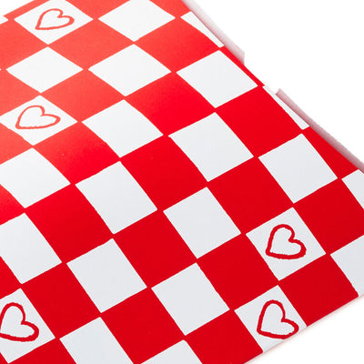 Red and White Check Extra-Large Valentine's Day Pillow Box