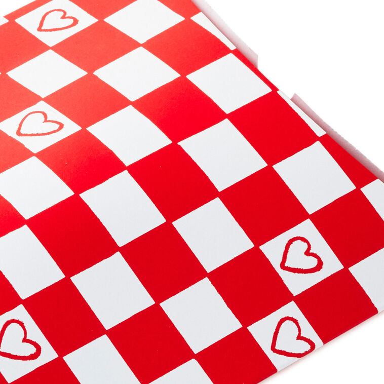 Red and White Check Extra-Large Valentine&