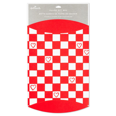 Red and White Check Extra-Large Valentine's Day Pillow Box