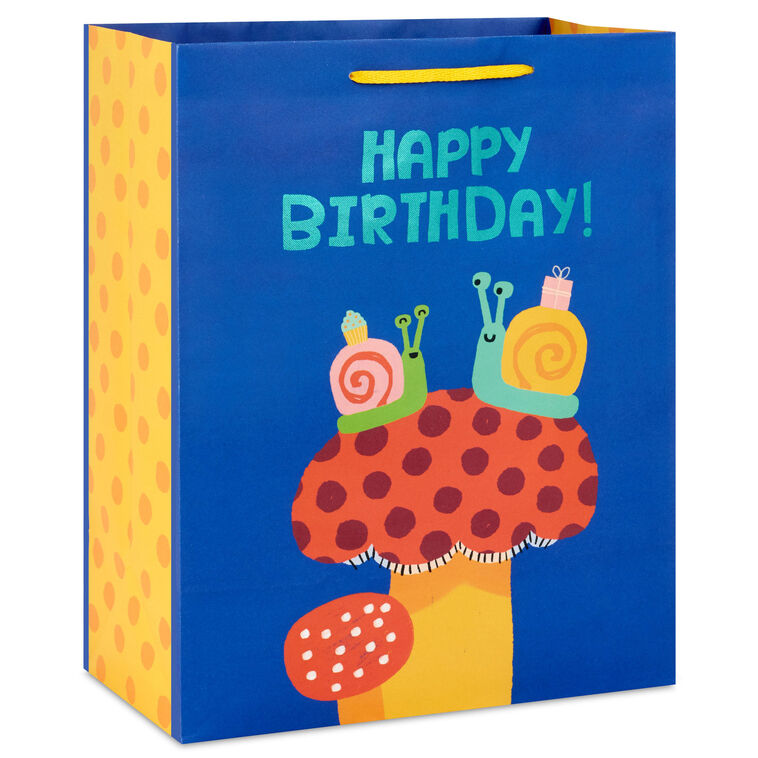 13" Happy Snails Large Birthday Gift Bag