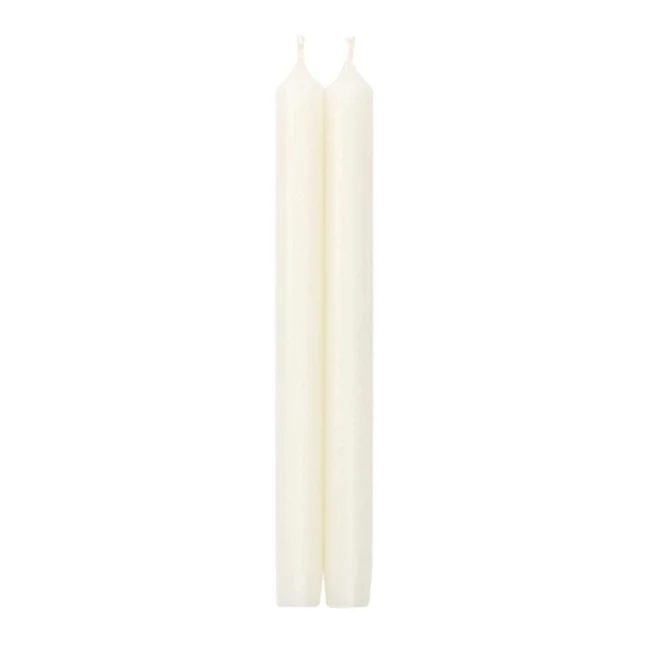 Straight Taper 10" Candles in White - 2 Candles Per Package